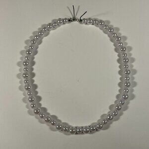 Faux Pearl Bead Necklace 8mm and 10mm Beads